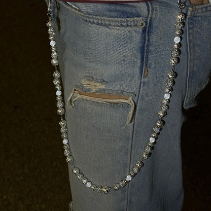 WHITE GLOWING PANTS CHAIN