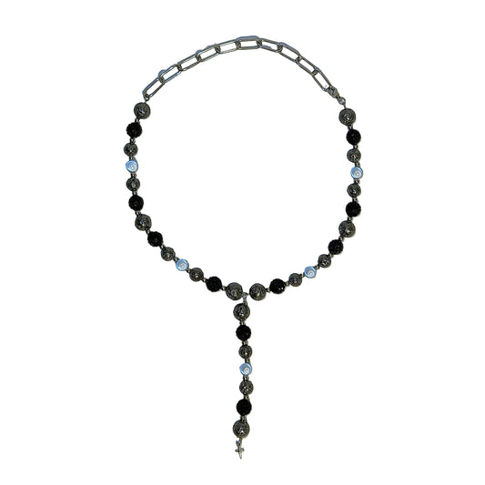 BLACK GLOWING ROSARY
