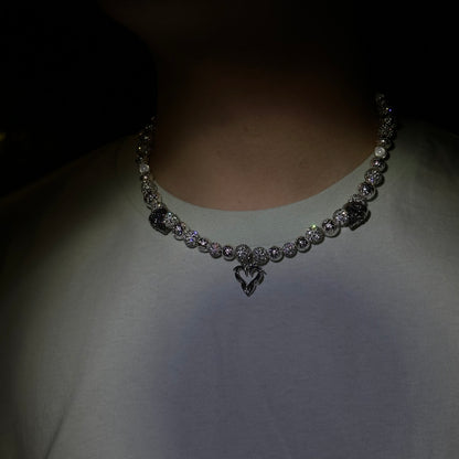 WHITE SKULL NECKLACE