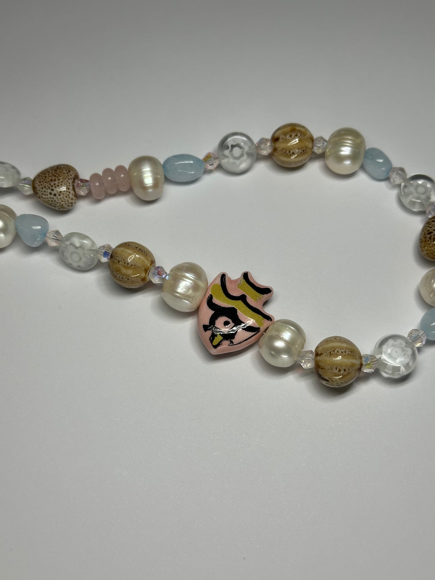 1 OF 1  PINK FISH NECKLACE